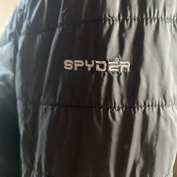 Spyder thermaweb quilted puffer hooded jacket black size small - Picture 7 of 10